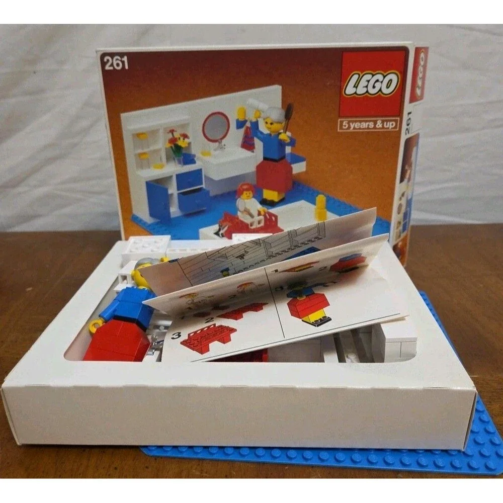 Lego Vintage Homemaker 261 Bathroom With Box Near Complete Vintage